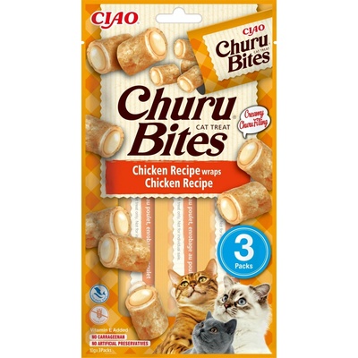 Churu Cat Bites Chicken wraps&Chicken Purée 3 x 10 g