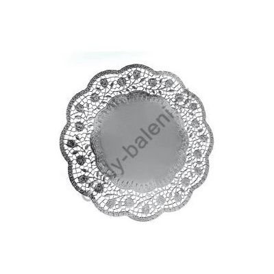 Wimex prostírání papírové krajkové stříbrné 32cm 4 ks