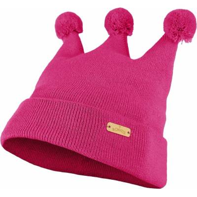 Bontis detská čiapka korunka - tmavoružová