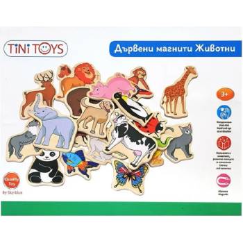 Image 1 of Lelin Комплект дървени магнити Lelin - Животни, 25 броя (SKC2119)