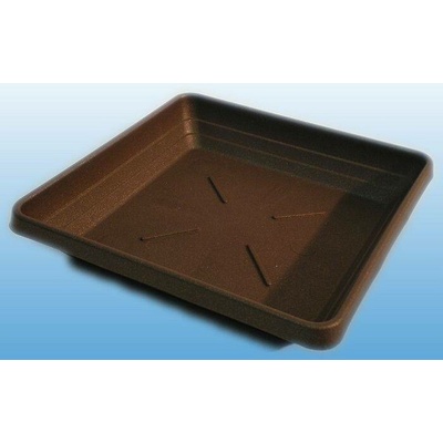 Plastia miska čtyřhranná Lotos - čokoládová 30x30