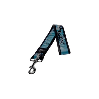 Rogz Turquoise chrome XXL - Повод за кучета , 40мм / 50 см. тюркоазно синьо