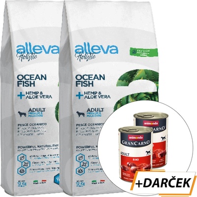 Alleva Holistic Adult Medium / Maxi Ocean Fish 2 x 12 kg