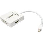 Lindy LINDY адаптер Mini DisplayPort към HDMI 4K30/DVI/VGA (41035)