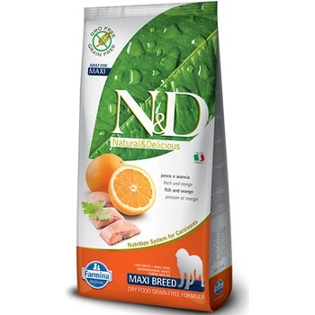 N&D Grain Free DOG Adult Maxi Fish & Orange 12 kg