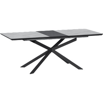 Carmen Разтегателна трапезна маса omaha - бял - тъмносив (3531006)