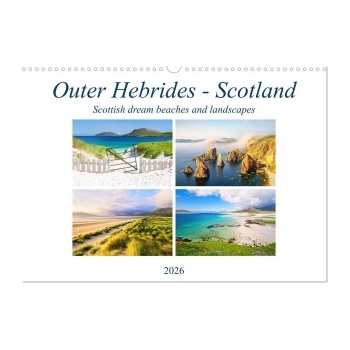 Calvendo Outer Hebrides - Scotland Scottish dream beaches and landscapes (Wall Calendar 2026 DIN A3 landscape), CALVENDO 12 Month Wall Calendar | Calvendo, Sandra Schaenzer