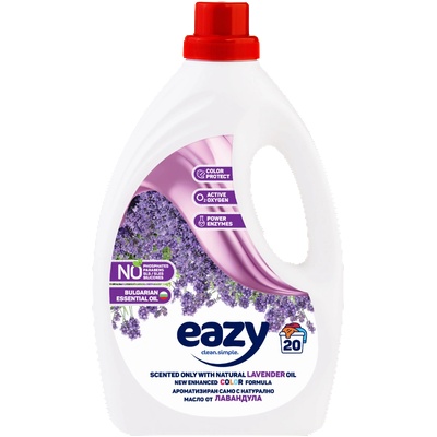 Eazy Течен перилен препарат 1.1л, 20пр - За цветно с аромат на лавандула (1789)