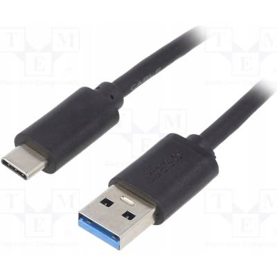 Akyga AK-USB-29 USB 3.1, USB A vidlice, USB C vidlice, niklovaný, 1,8m