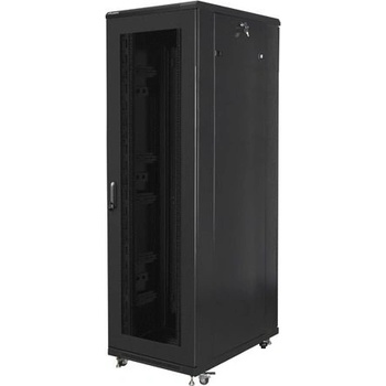 Lanberg Комуникационен шкаф Lanberg rack cabinet 19" free-standing 42U/800x1000 (flat pack) with mesh door black (FF01-8042-23B)