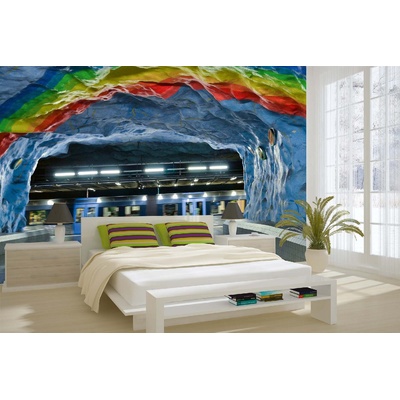 DIMEX ART Самозалепваща се флизелинова фототапета станция на метрото 375 x 250 см