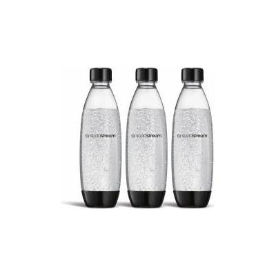 SodaStream 0.8L BPA-free FUSE plastic bottle black | Dishwasher safe | Compatible with DUO, E-DUO, Terra, and much more. | 3 pack - 1742321490