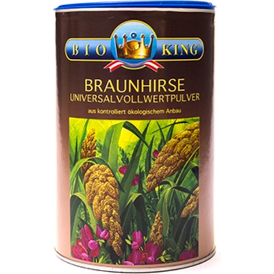 BioKing Био прах с пълнозърнесто кафяво просо - 500 г кутия