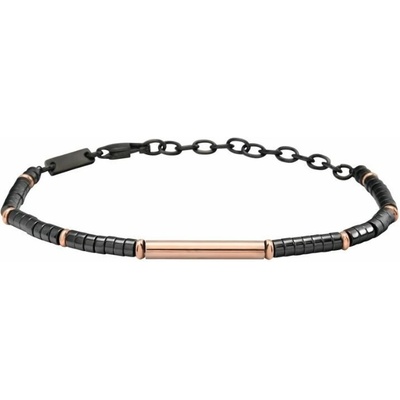 BREIL Pánsky oceľový náramok s hematitom B Rocks TJ3640