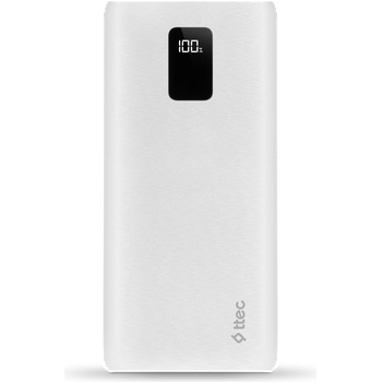 Image 1 of Ttec Външна батерия ttec, PowerSlim Trio, LCD, 10.000mAh, PD 22, 5W, Trio Cable, Бяла