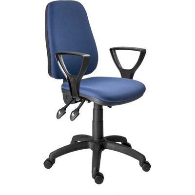 Antares Работен стол Antares 1140 ASYN BR25 до 140кг, дамаска, полипропиленова база, асинхронен механизъм, газов механизъм, коригиране на височината, тъмно син (1140-ASYN-BR25-D7)