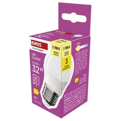 Emos LED žárovka Classic Mini Globe E27 2,5 W 32 W 3