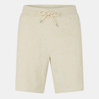 Boss Поларени къси панталони Boss Men's H-Lamson 10 Black Fleece Jogger Shorts - Open White 131