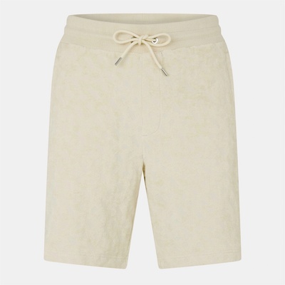 Boss Поларени къси панталони Boss Men's H-Lamson 10 Black Fleece Jogger Shorts - Open White 131
