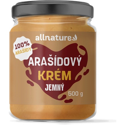 Allnature Arašídový krém jemný 500 g