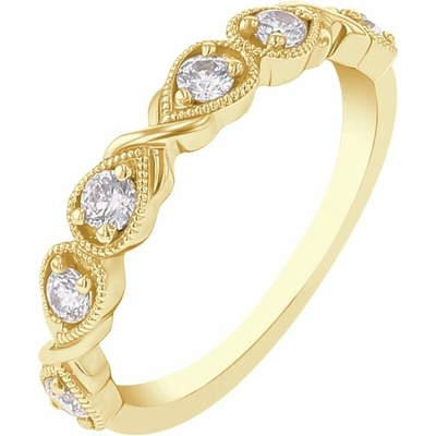 Eppi Vintage obrúčka zdobená lab grown diamantmi Mora R44916