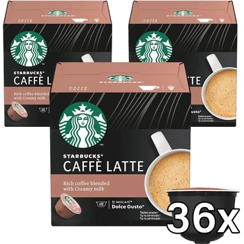Starbucks Caffe Latte by NESCAFE DOLCE GUSTO 3 x 12 kapsúl v balení