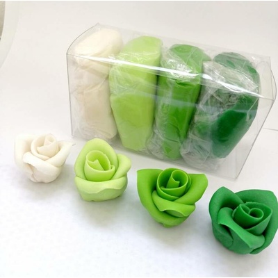 Dortisimo SweetArt potahovací a modelovací hmoty vanilkové bílá a zelená 4x100 g