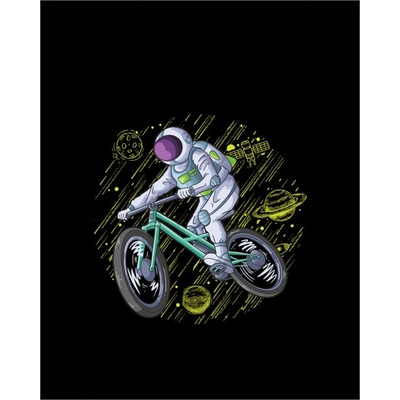 Panel na ruksak 50x40 astronaut na bicykli