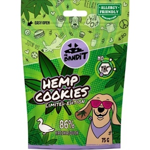 VetExpert Mr. Bandit HEMP COOKIES DUCK - лакомство за куче, конопени бисквитки с патица 75 гр - Полша