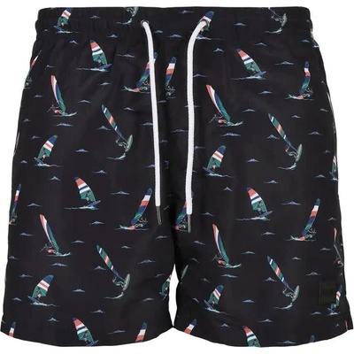 Urban Classics Бански гащета Urban classics Pattern Big swimming shorts - Black (Black)