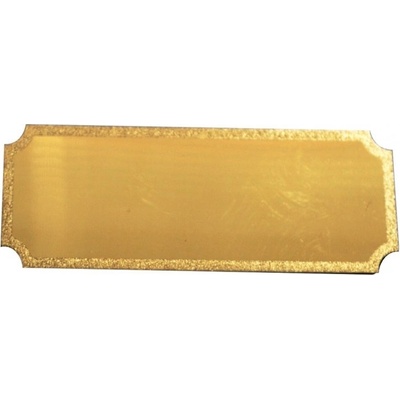 Štítok kovový zlatý /V/ 27x73 mm