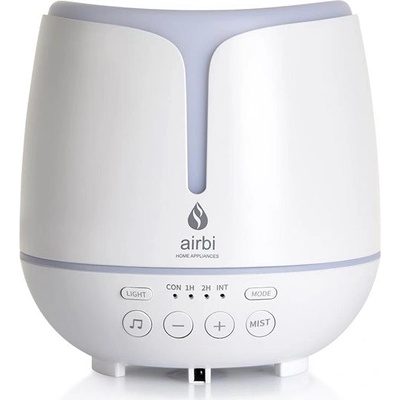 Airbi SONIC Aroma difuzér s bluetooth reproduktorom a osvetlením Biely 300 ml