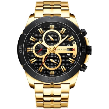 Curren Часовник curren st-6186 - Златен / Черен kp6186 (st-6186)