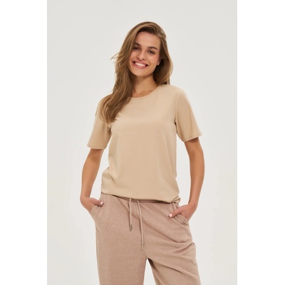 Moodo Бежова тениска с къс ръкав Moodo Moodo | Bezhov | ЖЕНИ | XS