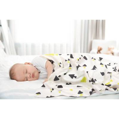 Sevibaby Одеяло От Органичен Муселин 120х100 См Цвят СИВИ ТРИЪГЪЛНИЦИ (301 - 60)