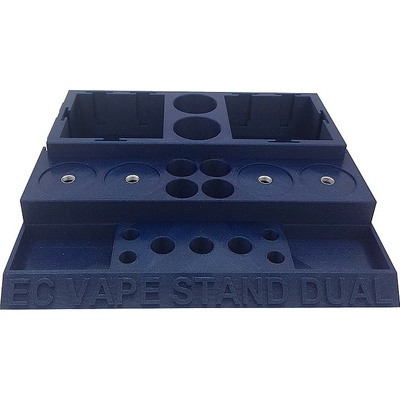 EC-ORIGINAL Stolní stojánek s t-drážkou EC-VAPE STAND DUAL Modrá s třpytkami