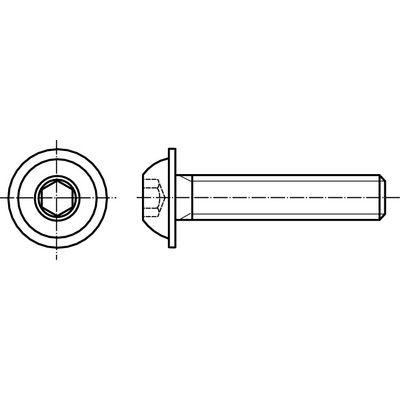 PROFISTYL ISO 7380 INBUS (IMBUS) šroub půlkulatá hlava vnitřní šestihran s límcem BUTTON nerez A2 Varianta: ISO 7380-2 šroub půlkulatá hlava vnitřní šestihran s límcem nerez A2 M4x8 – Sleviste.cz