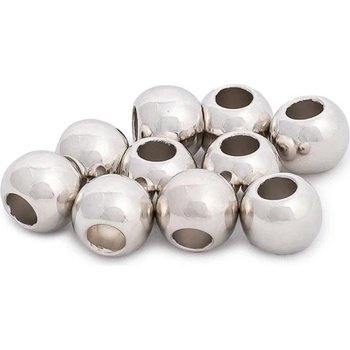 Korálky 10ks stříbrné