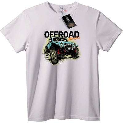 NOONEBRAND Тениска Offroad Приключение - XS, White
