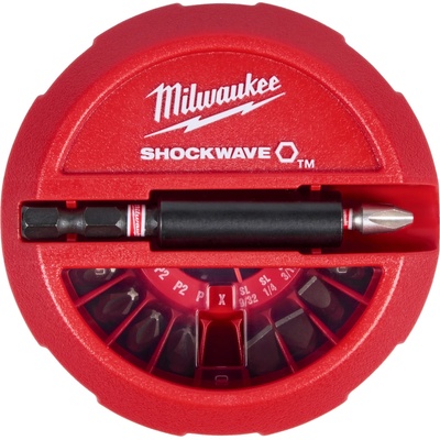 Sada bitov Milwaukee skrutkovacích SHOCKWAVE 15 ks