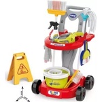 Man Yuk Toys Комплект играчки „Количка за почистване - червен, 20 бр
