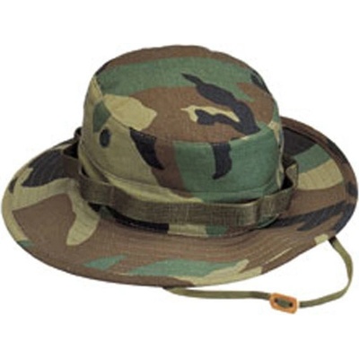 US GI klobouk Boonie, Rip Stop, woodland
