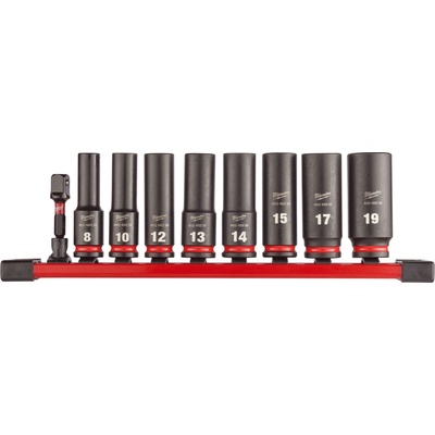 MILWAUKEE Sada nástrčných kľúčov SHOCKWAVE 3/8" dlhé 9 ks