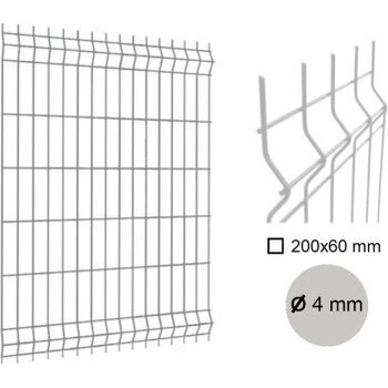 Dílec plotový MERKUR, 3D, drát 4 mm, pozinkovaný 2500 x 1530 mm, balení 1 ks