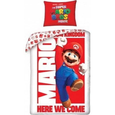 Halantex Obojstranné bavlna obliečky SUPER MARIO SMM-001BL 140x200 70x90