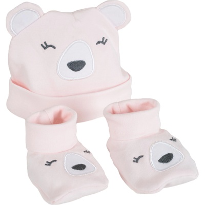 Cangaroo Бебешки комплект шапка с терлички Cangaroo - Rey, розов (109998)