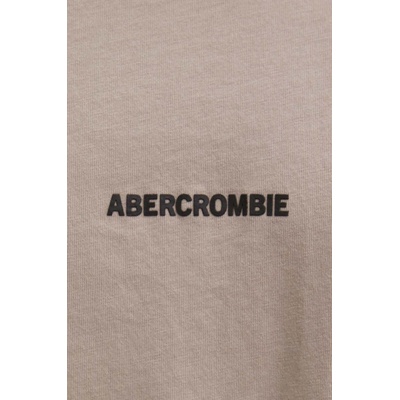 Abercrombie & Fitch Памучна тениска Abercrombie & Fitch в бежово с апликация KI123-1039 (KI123.1039.400)