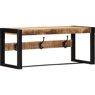 vidaXL Закачалка за палта 80x35x35 cm Масивна груба дървесина Манго (4015937)