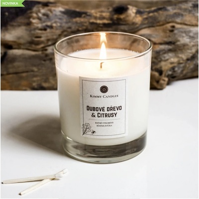 Kimmy Candles Dubové dřevo & Citrusy 220 g
