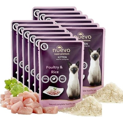 Nuevo cat Kitten Poultry & Rice 12 x 85 g